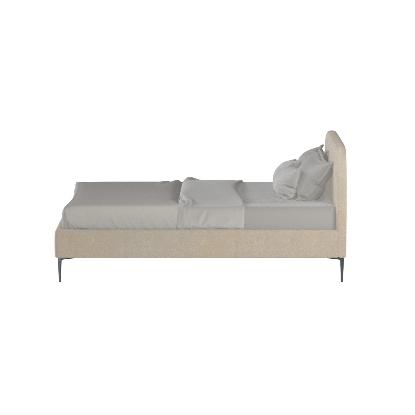 Anna Upholstered Bed with Vertical Headboard Detailing