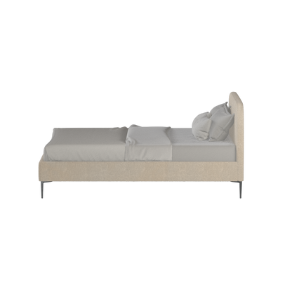 Anna Upholstered Bed with Vertical Headboard Detailing