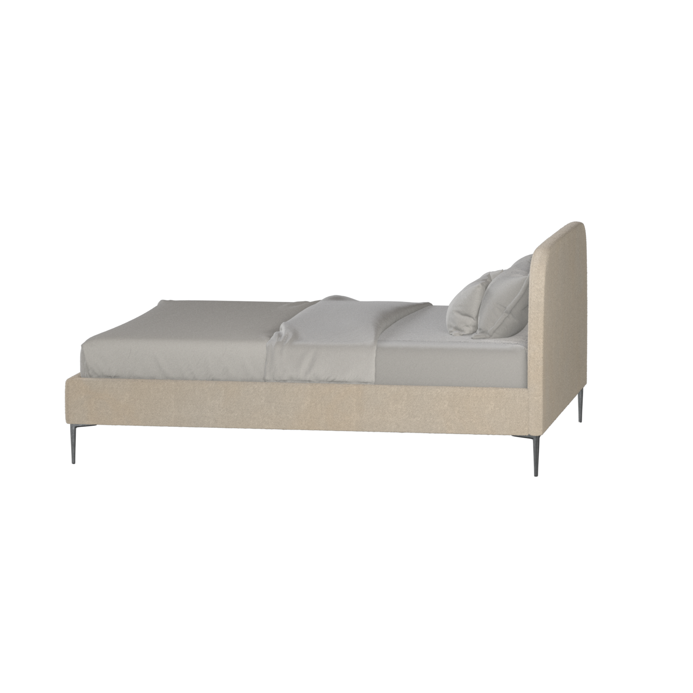 Anna Upholstered Bed with Vertical Headboard Detailing