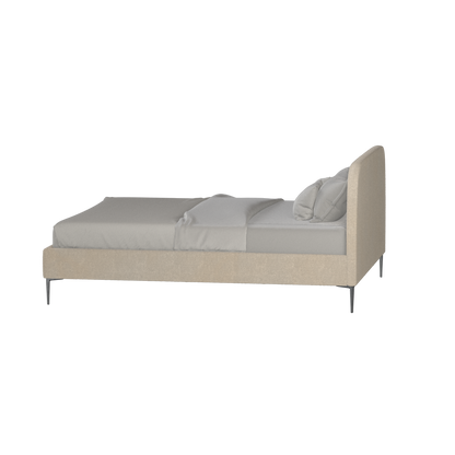 Anna Upholstered Bed with Vertical Headboard Detailing