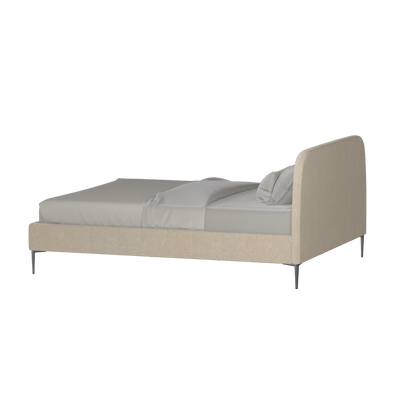 Anna Upholstered Bed with Vertical Headboard Detailing