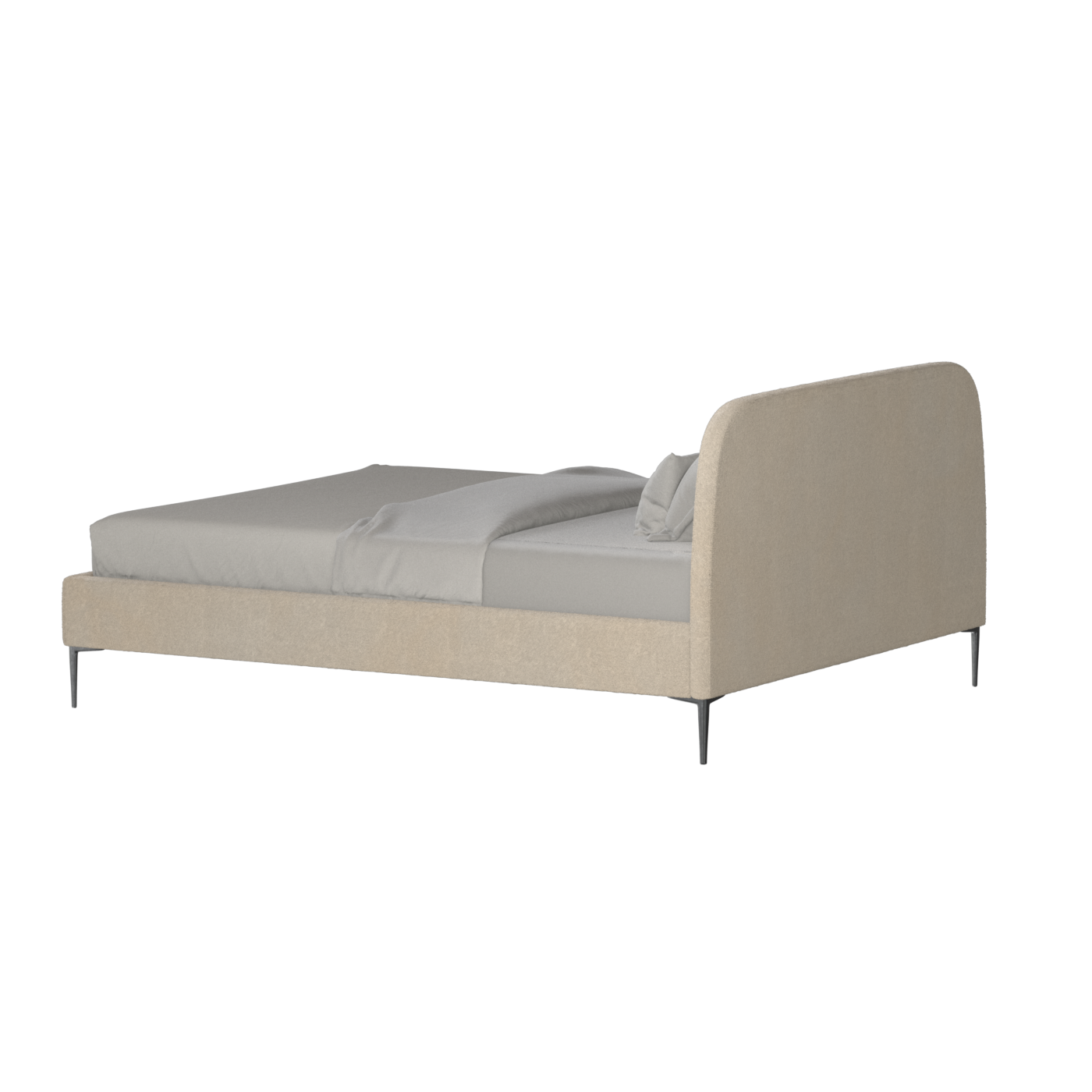 Anna Upholstered Bed with Vertical Headboard Detailing
