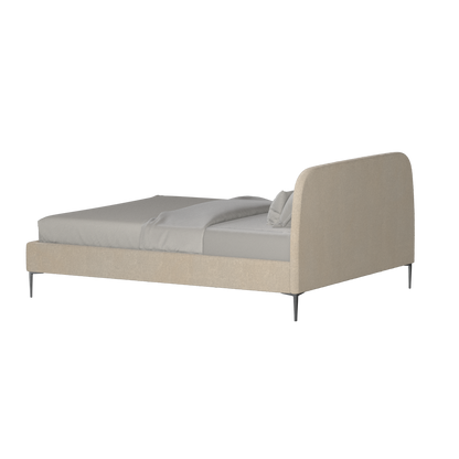 Anna Upholstered Bed with Vertical Headboard Detailing