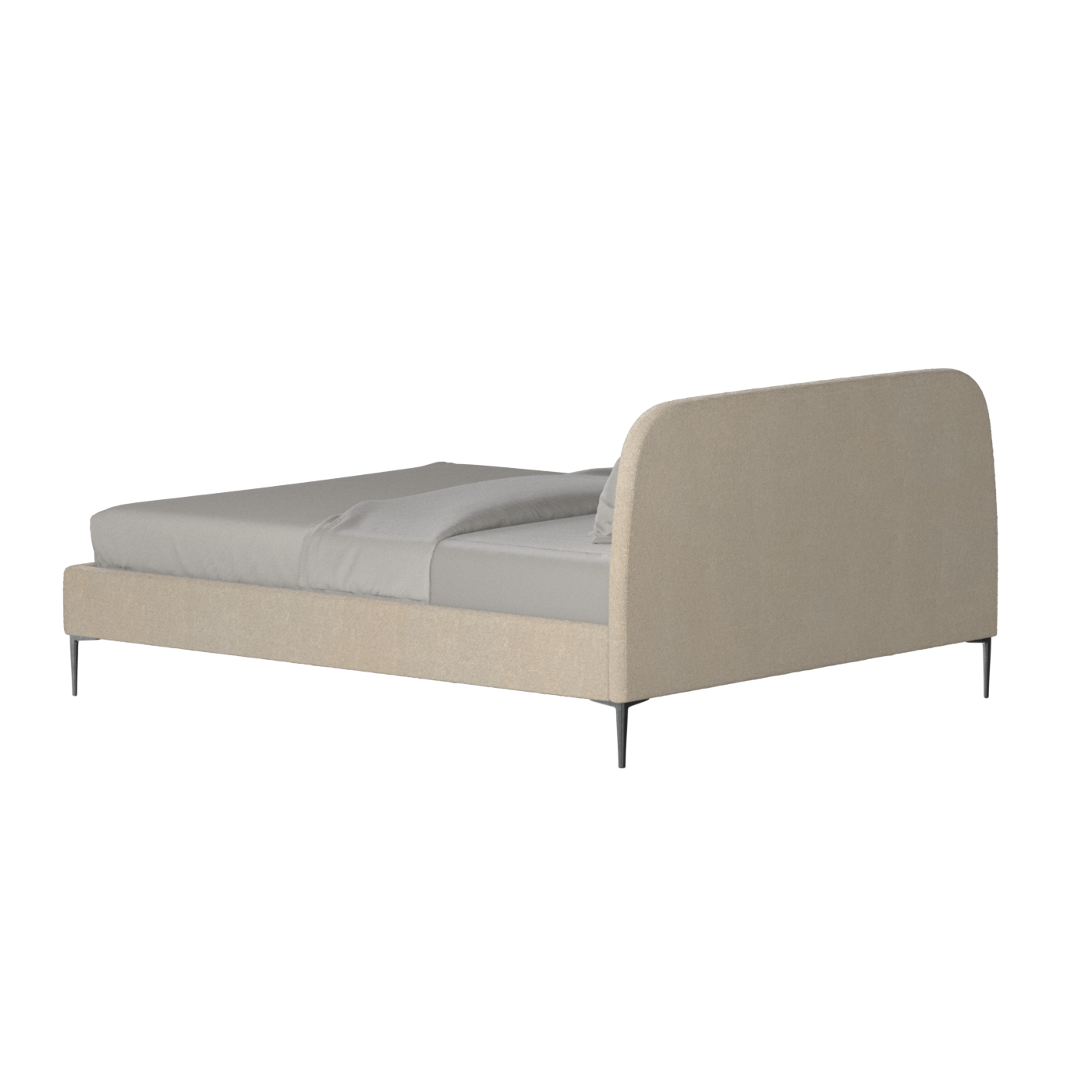 Anna Upholstered Bed with Vertical Headboard Detailing