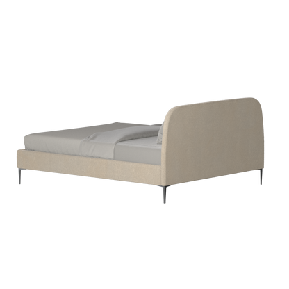 Anna Upholstered Bed with Vertical Headboard Detailing