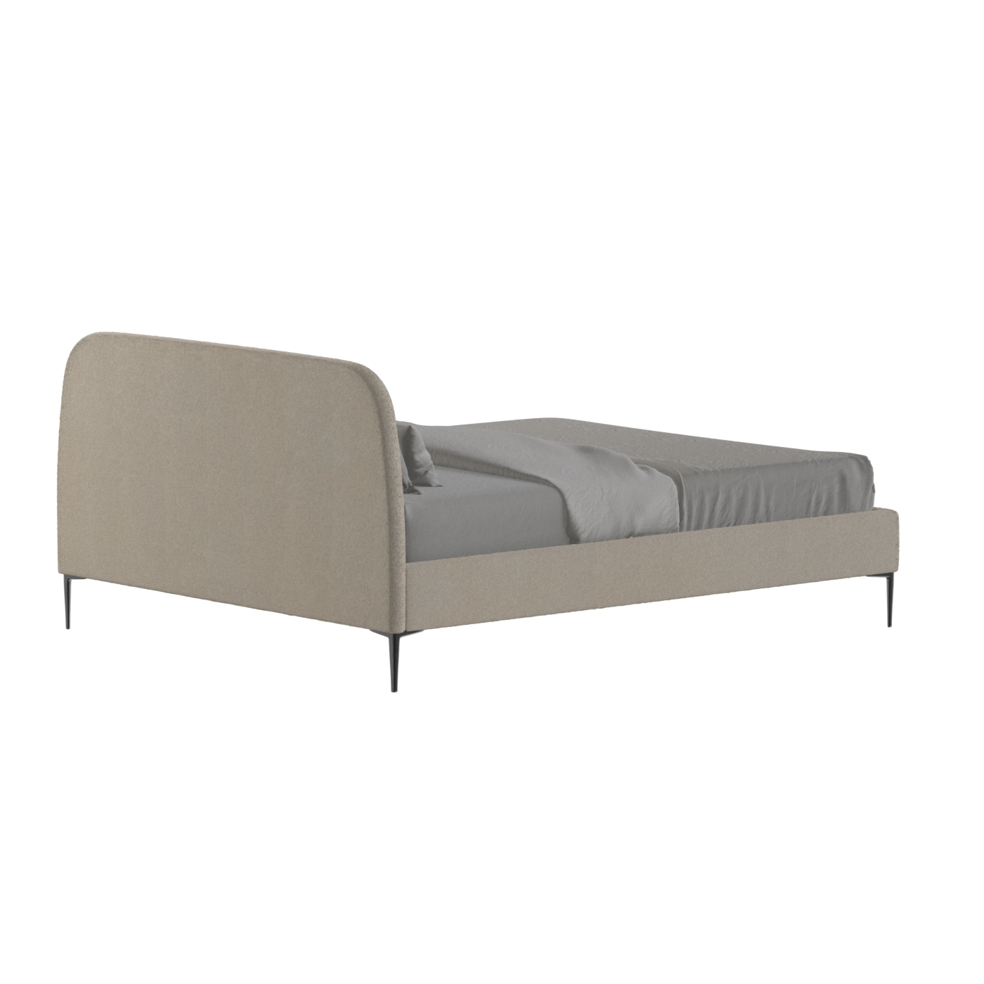 Anna Upholstered Bed with Vertical Headboard Detailing