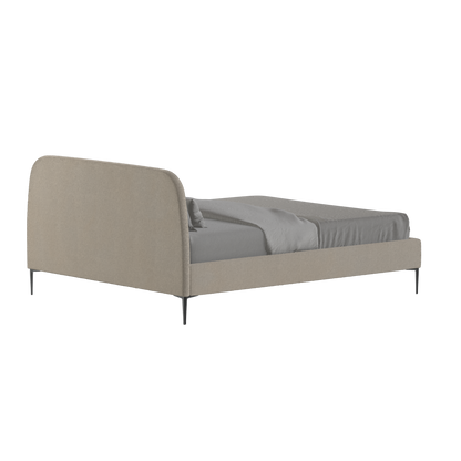 Anna Upholstered Bed with Vertical Headboard Detailing