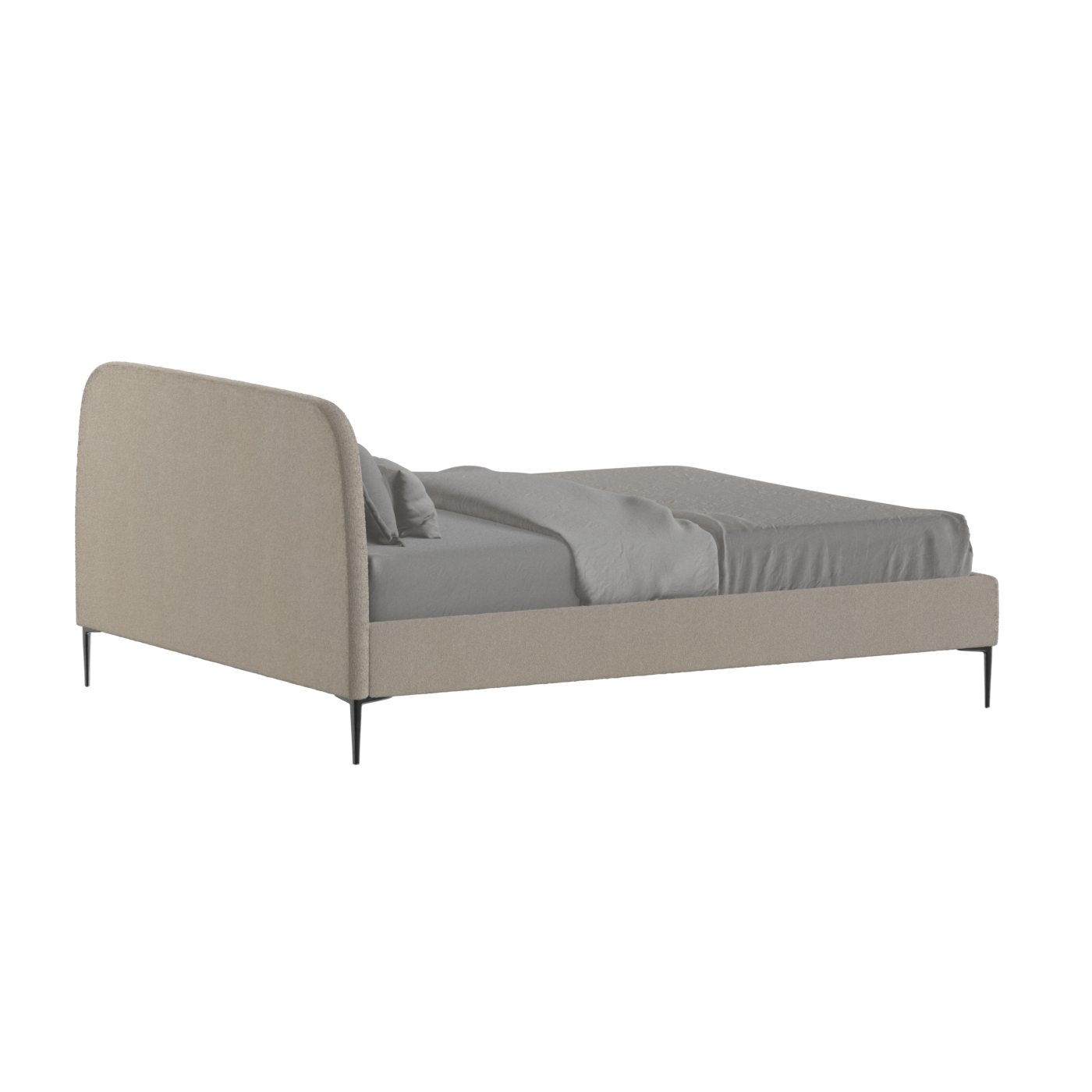Anna Upholstered Bed with Vertical Headboard Detailing