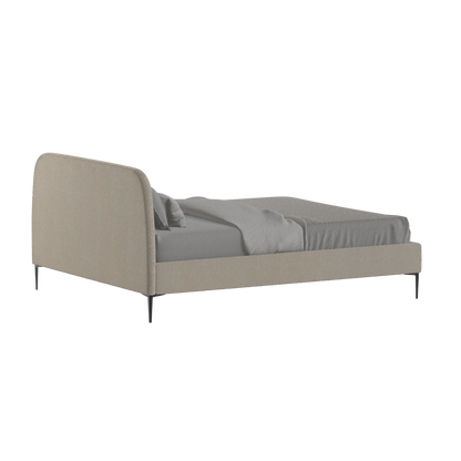 Anna Upholstered Bed with Vertical Headboard Detailing