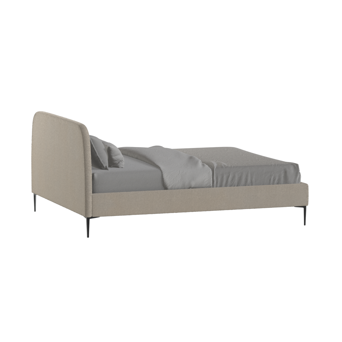 Anna Upholstered Bed with Vertical Headboard Detailing