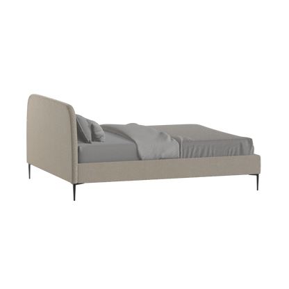 Anna Upholstered Bed with Vertical Headboard Detailing