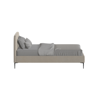 Anna Upholstered Bed with Vertical Headboard Detailing