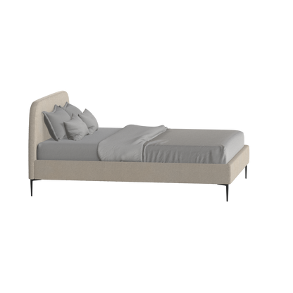 Anna Upholstered Bed with Vertical Headboard Detailing