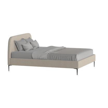 Anna Upholstered Bed with Vertical Headboard Detailing
