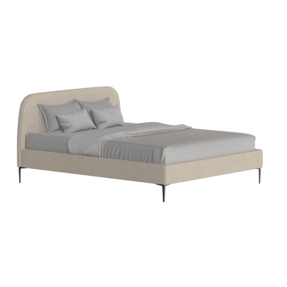 Anna Upholstered Bed with Vertical Headboard Detailing
