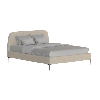 Anna Upholstered Bed with Vertical Headboard Detailing