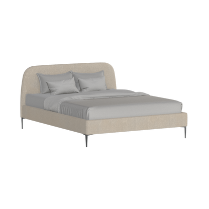 Anna Upholstered Bed with Vertical Headboard Detailing