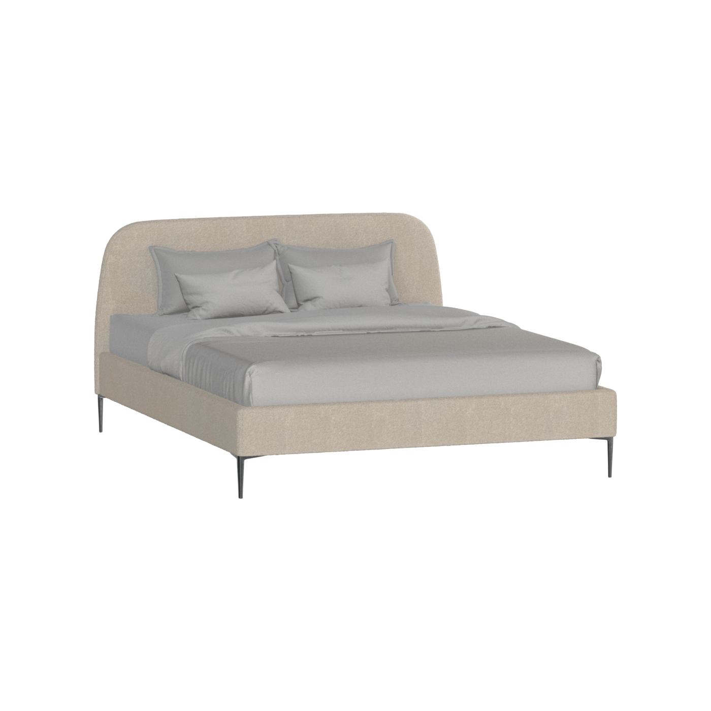 Anna Upholstered Bed with Vertical Headboard Detailing