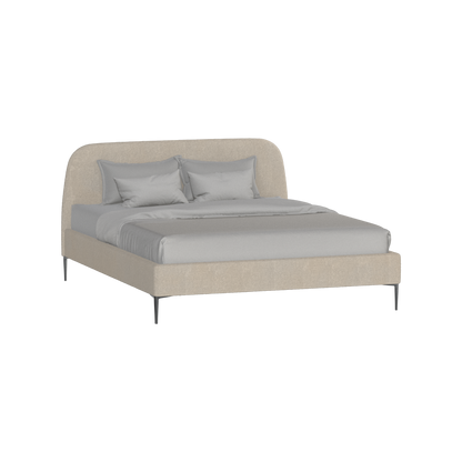 Anna Upholstered Bed with Vertical Headboard Detailing