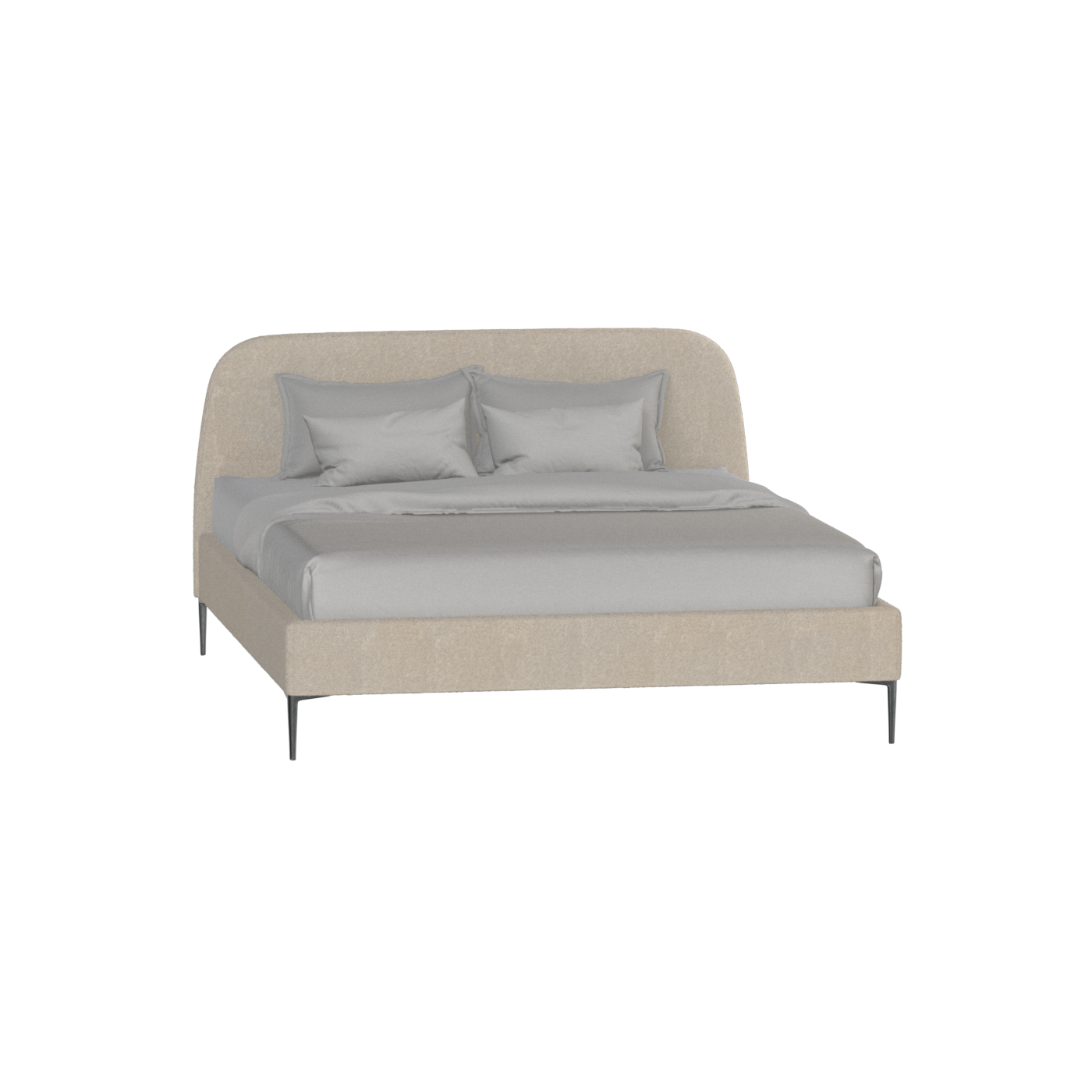Anna Upholstered Bed with Vertical Headboard Detailing