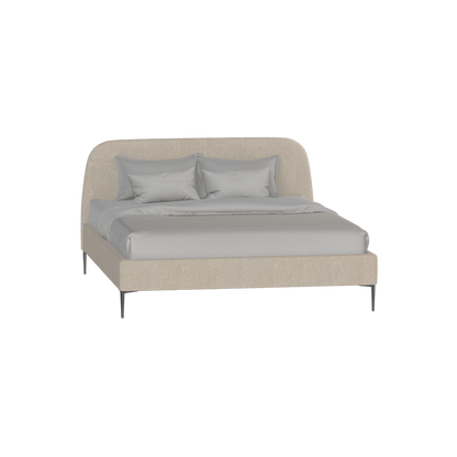Anna Upholstered Bed with Vertical Headboard Detailing