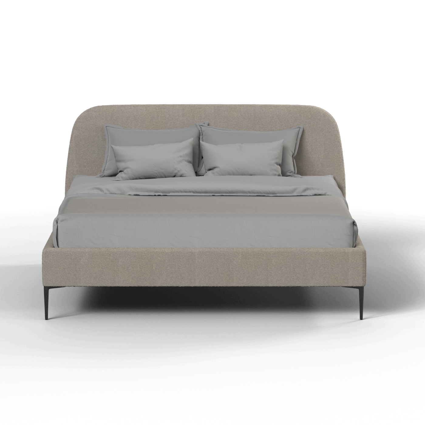 Anna Upholstered Bed with Vertical Headboard Detailing