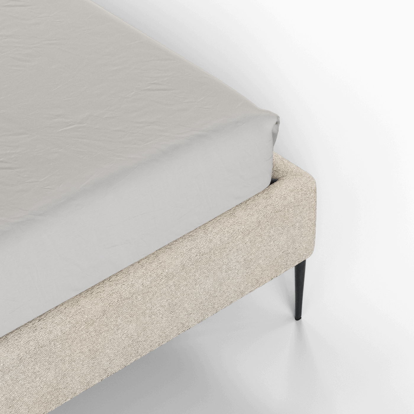 Anna Upholstered Bed with Vertical Headboard Detailing