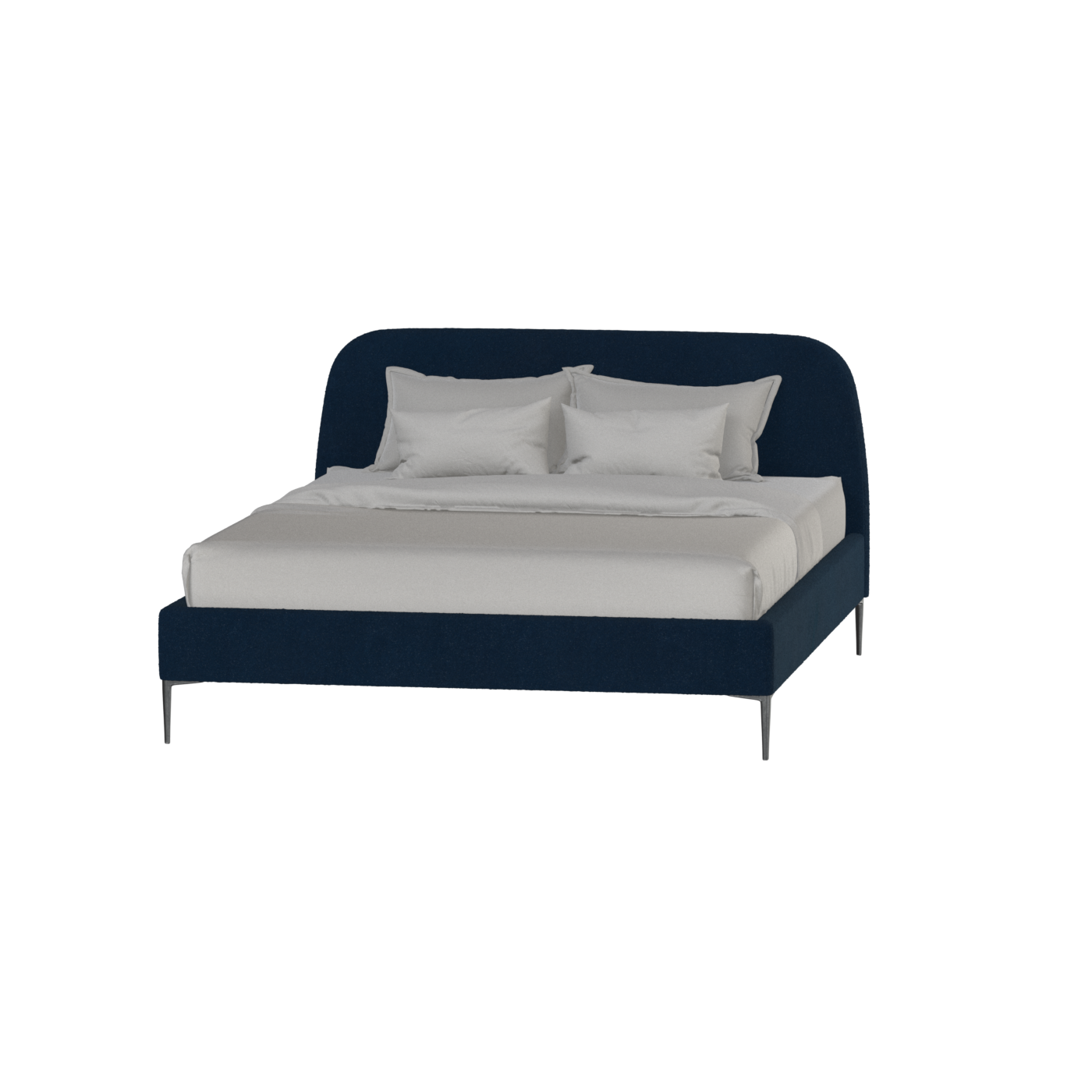 Anna Upholstered Bed with Vertical Headboard Detailing