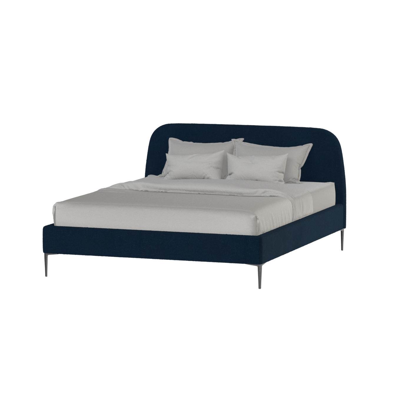 Anna Upholstered Bed with Vertical Headboard Detailing