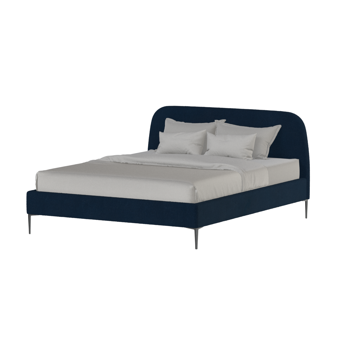 Anna Upholstered Bed with Vertical Headboard Detailing