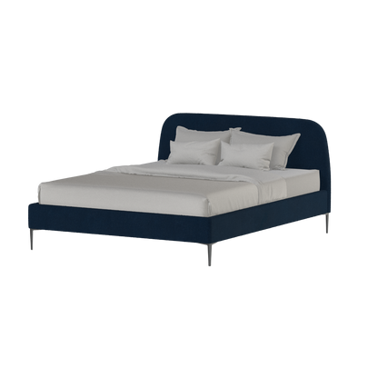 Anna Upholstered Bed with Vertical Headboard Detailing
