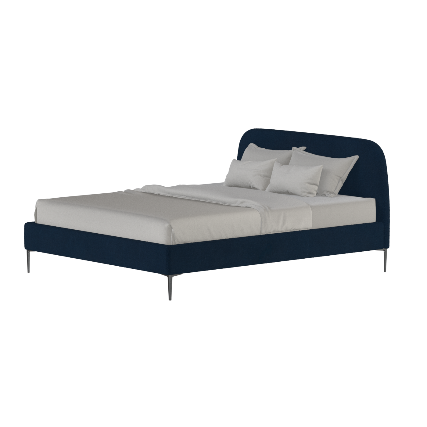 Anna Upholstered Bed with Vertical Headboard Detailing