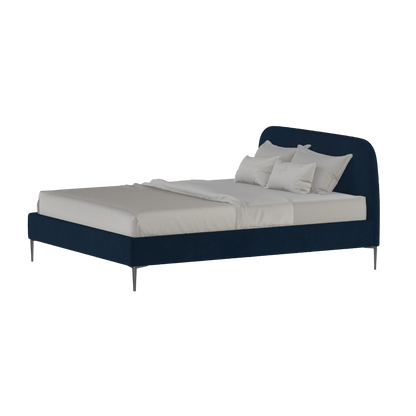 Anna Upholstered Bed with Vertical Headboard Detailing