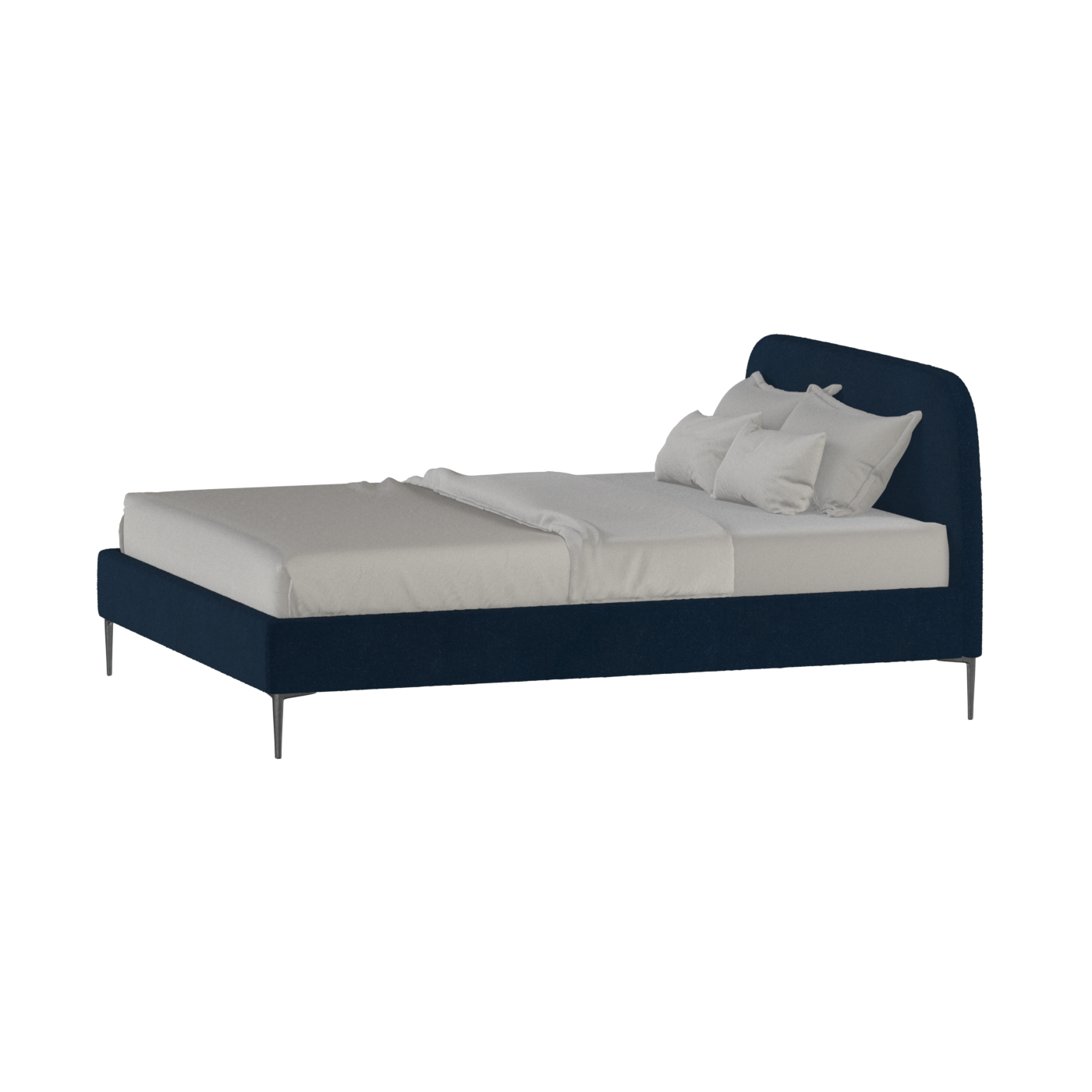 Anna Upholstered Bed with Vertical Headboard Detailing