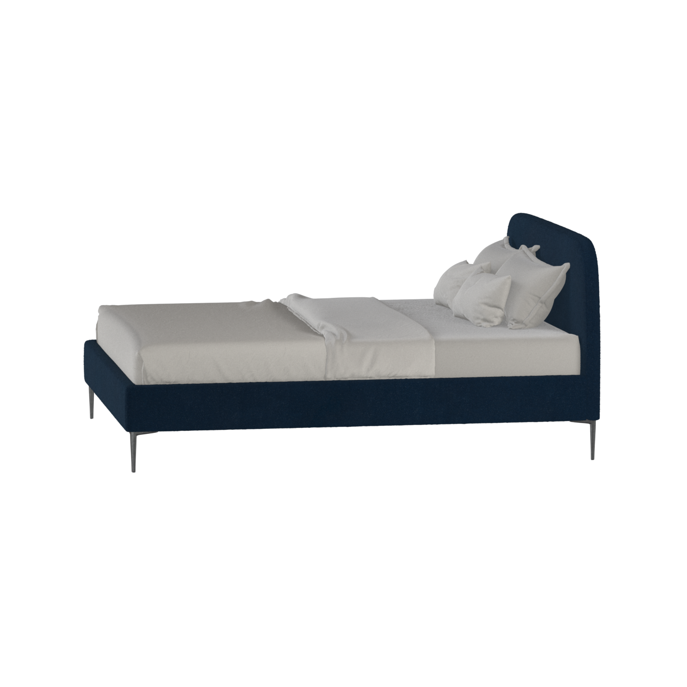 Anna Upholstered Bed with Vertical Headboard Detailing