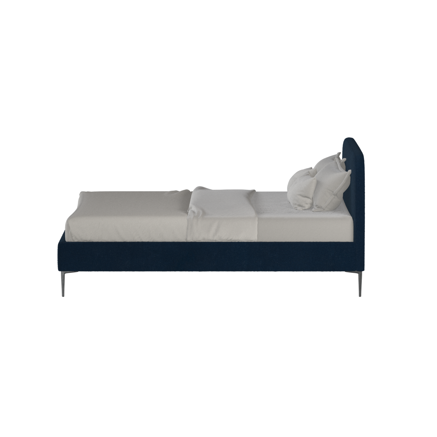 Anna Upholstered Bed with Vertical Headboard Detailing