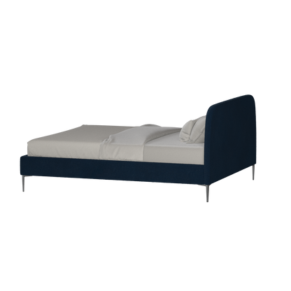 Anna Upholstered Bed with Vertical Headboard Detailing