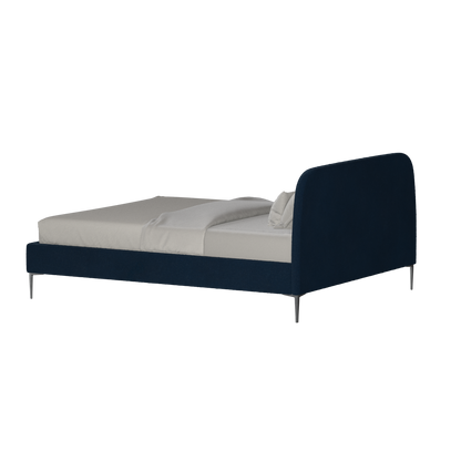 Anna Upholstered Bed with Vertical Headboard Detailing