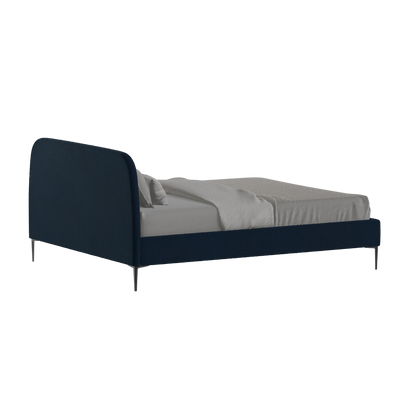 Anna Upholstered Bed with Vertical Headboard Detailing