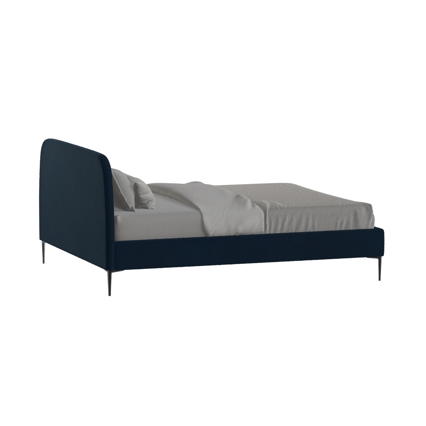 Anna Upholstered Bed with Vertical Headboard Detailing