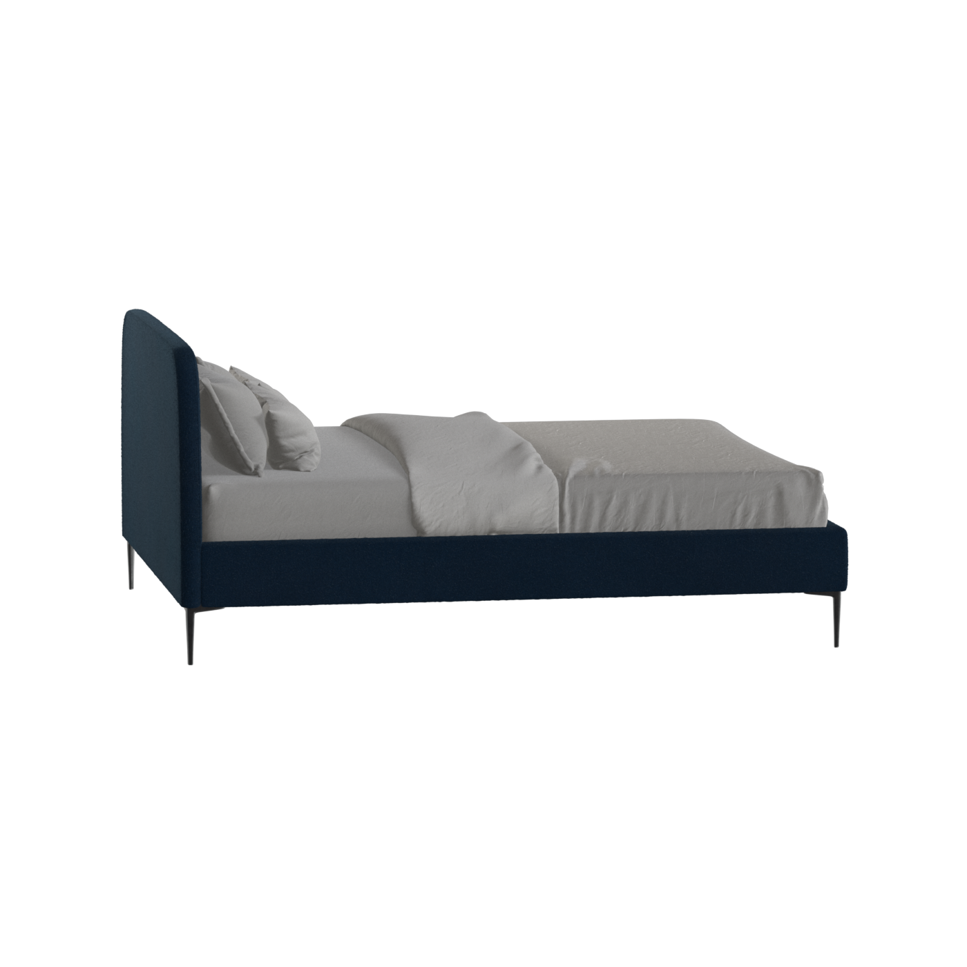 Anna Upholstered Bed with Vertical Headboard Detailing