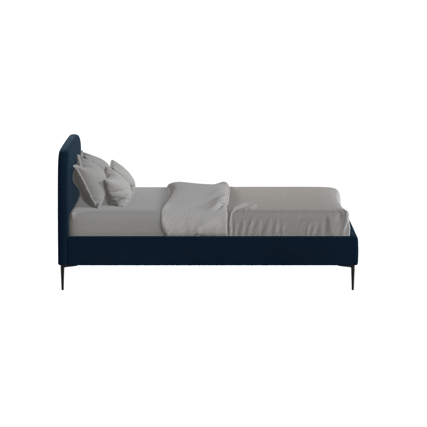 Anna Upholstered Bed with Vertical Headboard Detailing