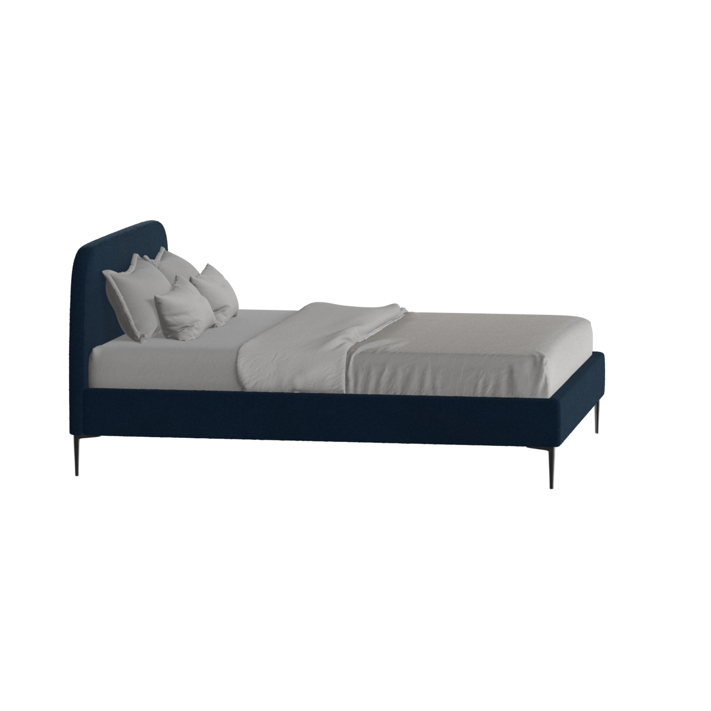 Anna Upholstered Bed with Vertical Headboard Detailing
