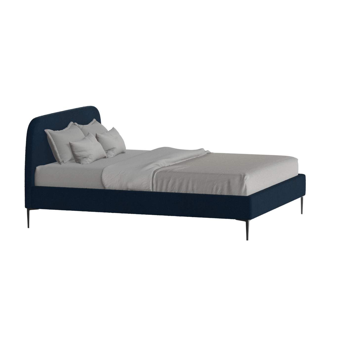 Anna Upholstered Bed with Vertical Headboard Detailing