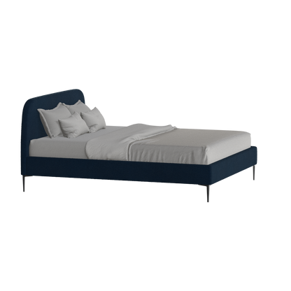 Anna Upholstered Bed with Vertical Headboard Detailing