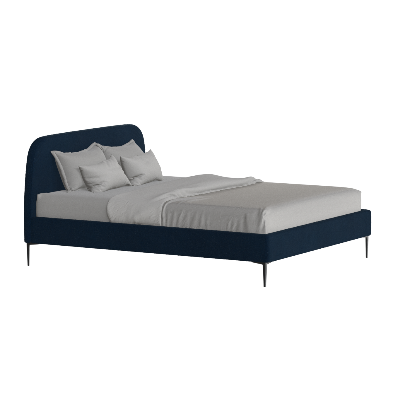 Anna Upholstered Bed with Vertical Headboard Detailing