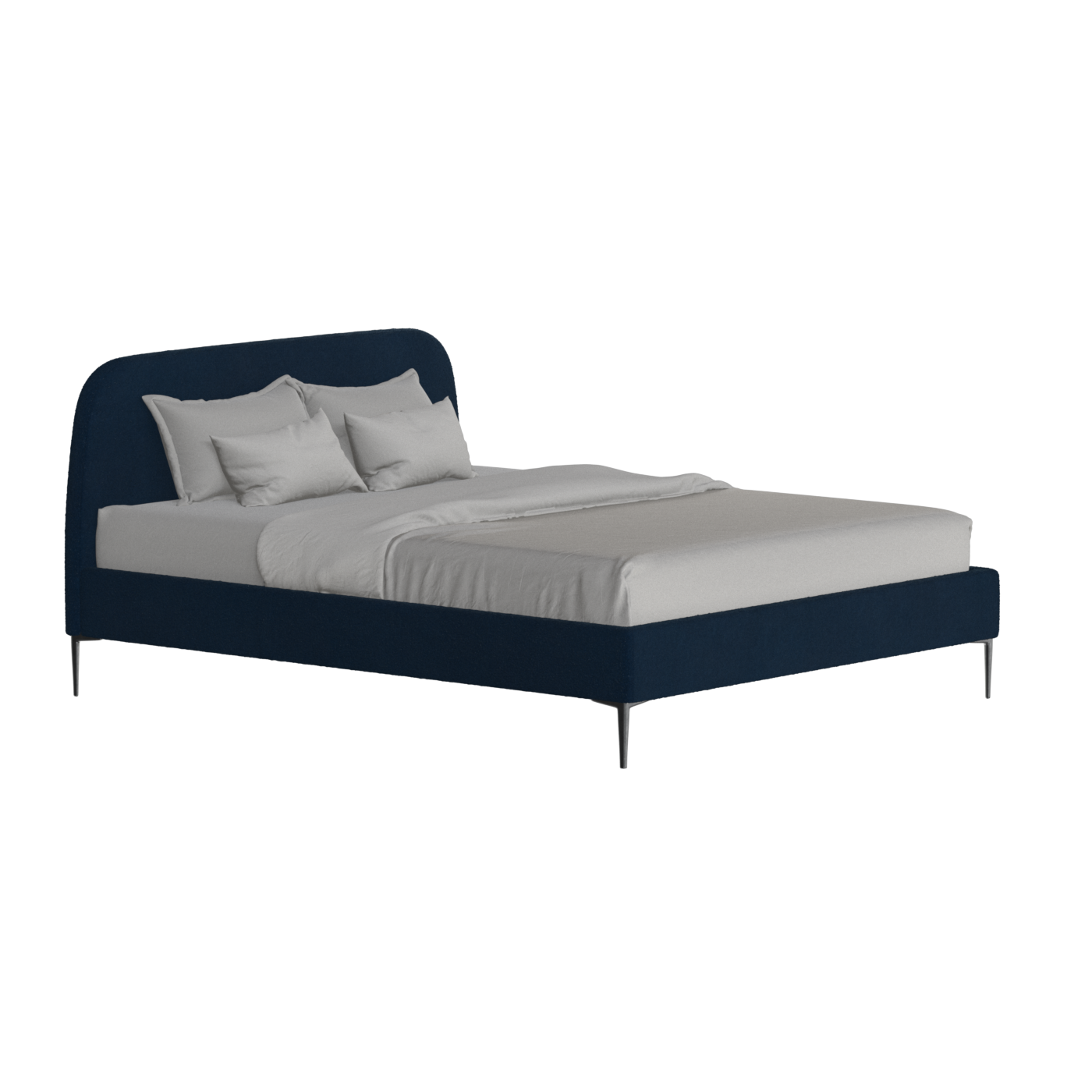 Anna Upholstered Bed with Vertical Headboard Detailing