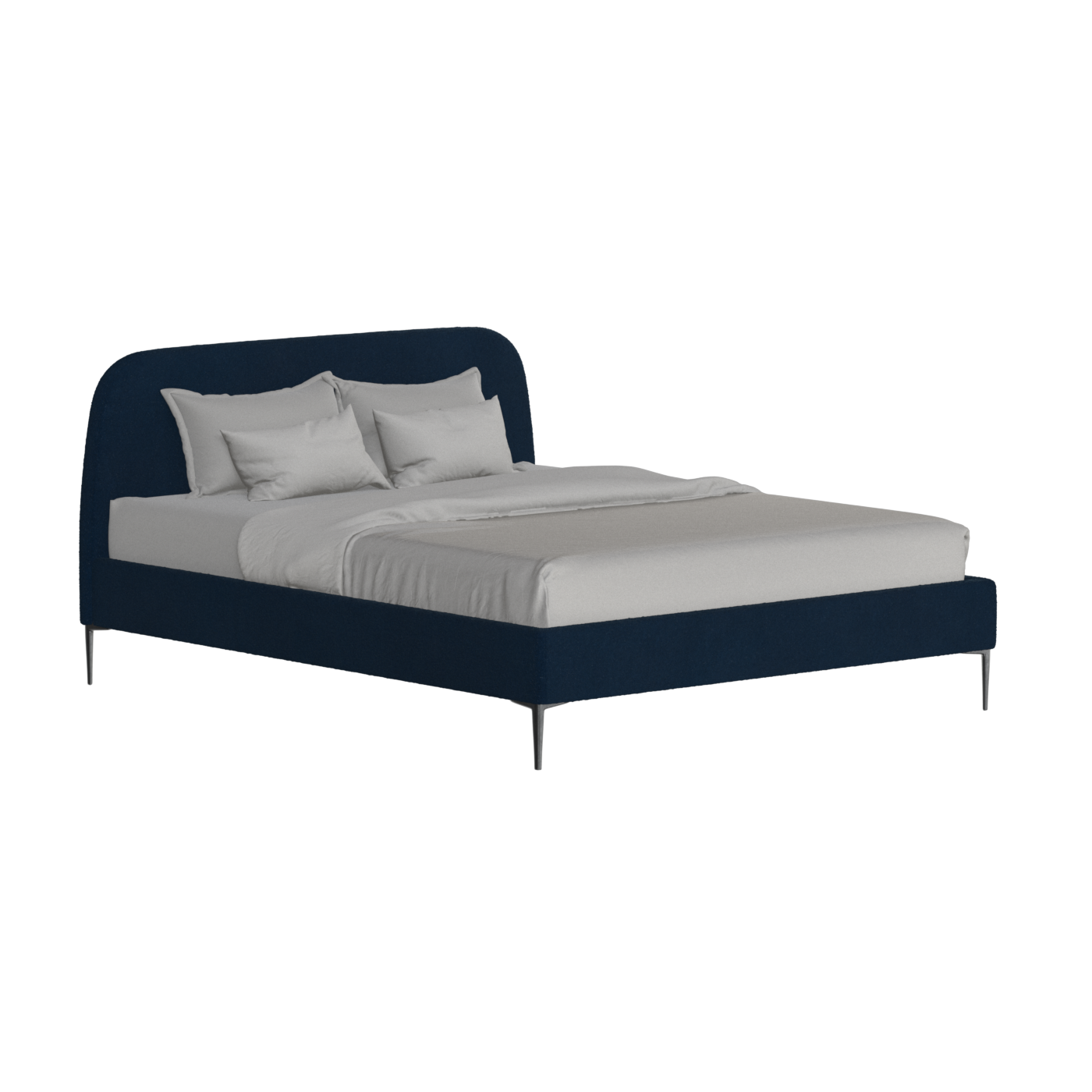 Anna Upholstered Bed with Vertical Headboard Detailing