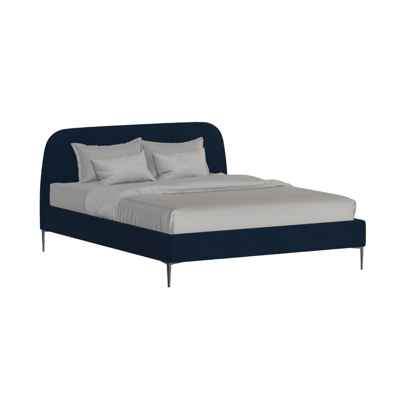Anna Upholstered Bed with Vertical Headboard Detailing