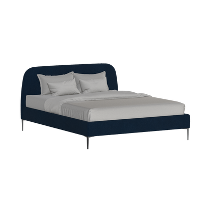 Anna Upholstered Bed with Vertical Headboard Detailing
